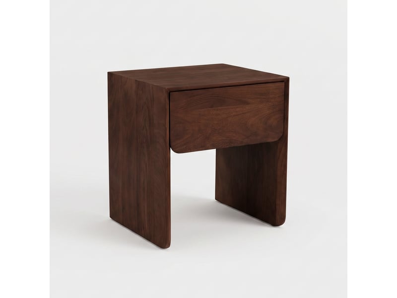  Table de chevet en bois de manguier marron foncé-achille Achille - Conforama E