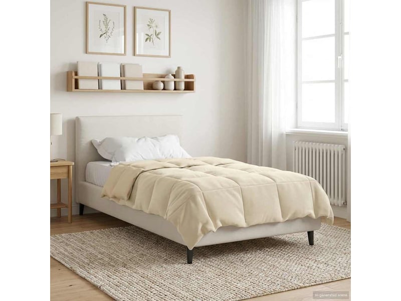  Duvet - couette complet toute l'année 135 x 220 cm 4 saisons crème  - Conforama B