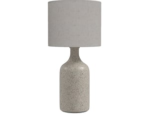 Lampe de table 22x22x45 cm beige et sable en céramique, abat-jour beige avec interrupteur pour chevet