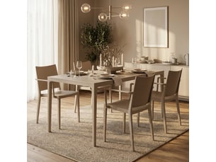 Lot de 2 chaises avec accoudoirs intérieur et extérieur vigo - beige