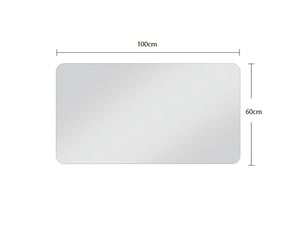 Miroir de salle de bains 60 x 100 cm, sans cadre à coins arrondis