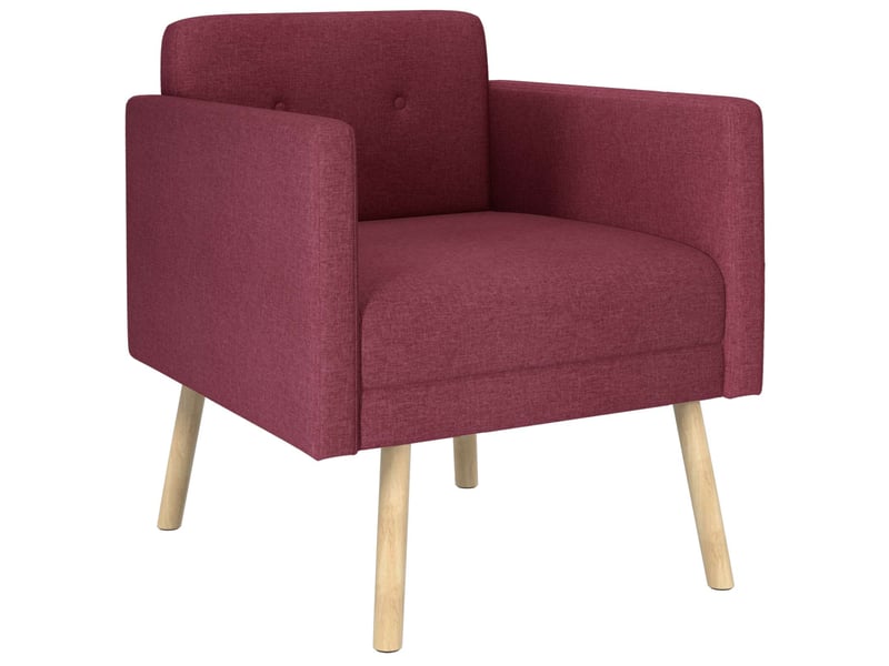  Vidaxl fauteuil d'appoint bordeaux tissu  - Conforama A