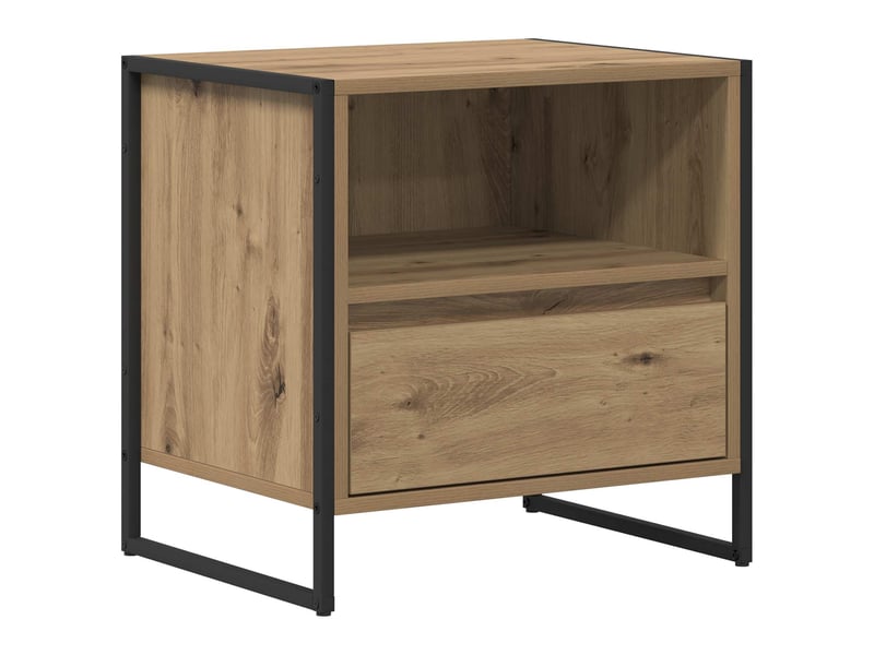  Table de chevet 2 pièces chêne artisan 50 x 39,5 x 50 cm  - Conforama E