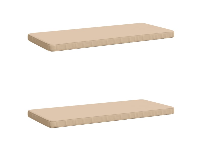  Lot de 2 coussins de banc, coussins d'assise vught 100 % polyester crème cf57947  - Conforama A