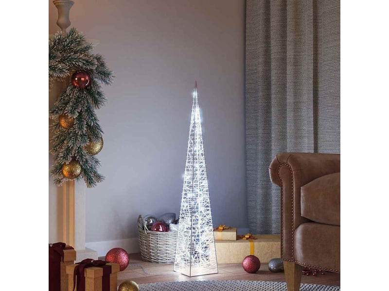  Cône lumineux décoratif à led acrylique blanc froid 90 cm cf62141  - Conforama B