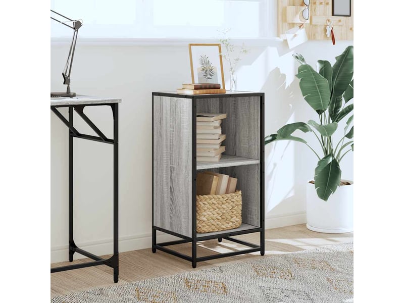  Bibliothèque, meuble de rangement salon sonoma gris 40x35x76 cm bois d'ingénierie  - Conforama C