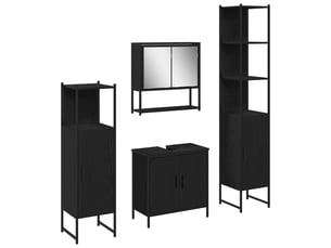 Ensemble de mobilier de salle de bain 4 pc noir cf64531