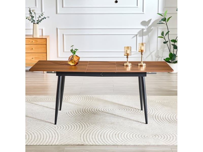  Table repas rectangulaire 190,5 x 80 cm style industriel 6 à 8 personnes evryae  - Conforama D