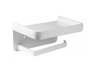 (blanc)porte-rouleau de papier toilette mural en aluminium pour salle de bain et cuisine
