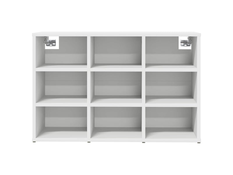  Meuble à chaussure, cabinet à chaussures 77,5x30x51 cm bois d'ingénierie blanc  - Conforama E