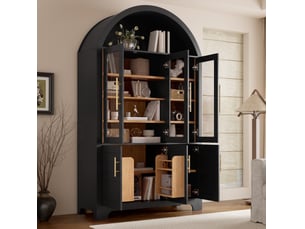 Buffet 6 porte(s) 0 tiroir(s) <strong>MODFU</strong> <strong></strong> - 110 cm coloris noir