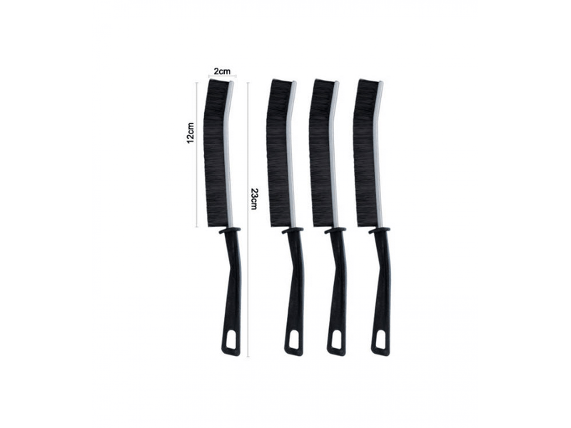  Lot de 4 brosses de nettoyage d'angle à poils durs pour sols carrelés, cuisines et salles de bains  - Conforama A