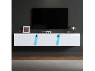 Meuble tv coloris blanc 180 cm MODENVIE