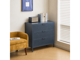 Chiffonnier NORDLYS coloris bleu largeur 80 cm hauteur 77 cm