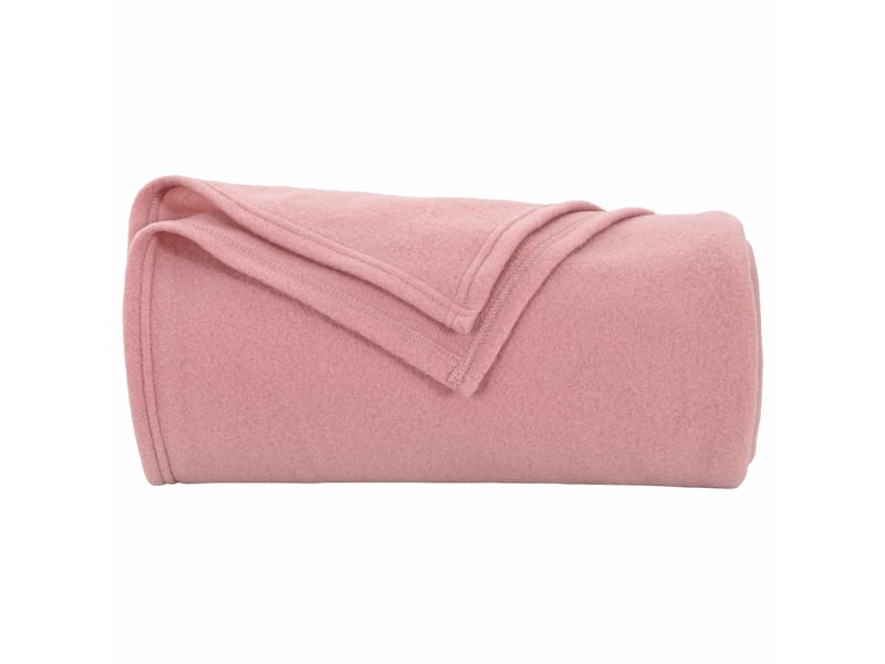 Plaid canapé rose 200x150 cm 0.42 kg polaire  - Conforama D
