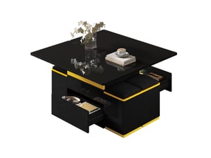 Table basse rectangulaire coloris bicolore HAUSS SPOLE  - 50 cmx100 cm