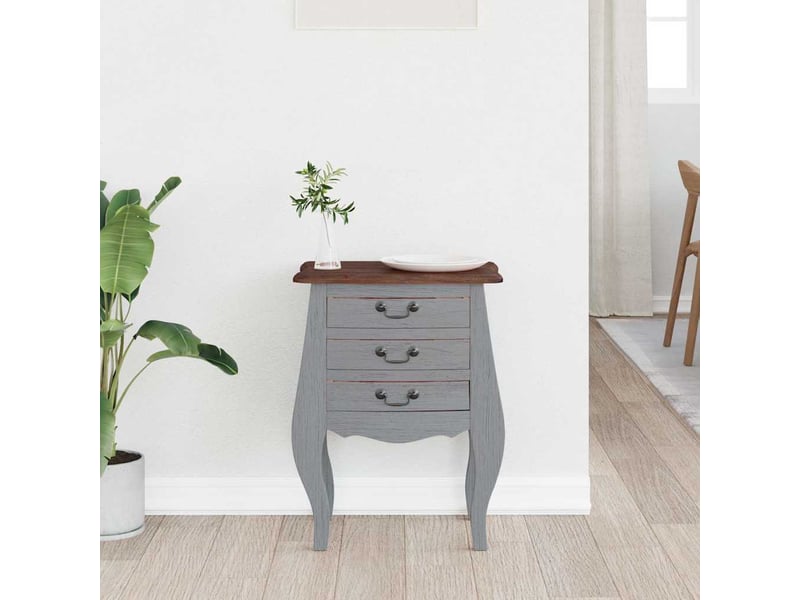  Table de chevet - cabinet de chevet - table de nuit bois d'acajou massif 48x35x64 cm  - Conforama B