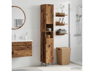 Colonne de salle de bain avec étagère ouverte breda bois ancien