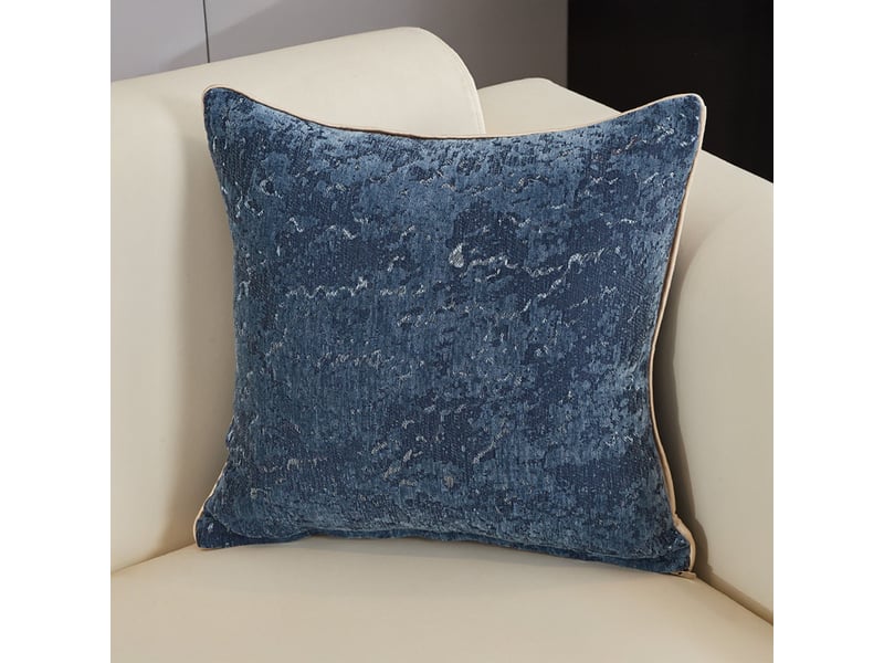  Coussin carré en tissu bleu 45x45 cm  - Conforama B