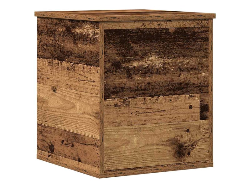  Boîte de rangement, coffre de rangement bois ancien 40x42x46 cm  - Conforama A