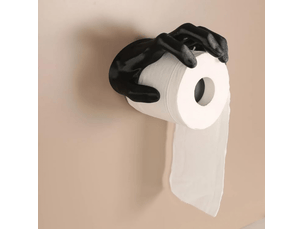 Porte-mouchoirs ludique - facile à installer, convient pour la salle de bain et les toilettes - 1 pièce, noir
