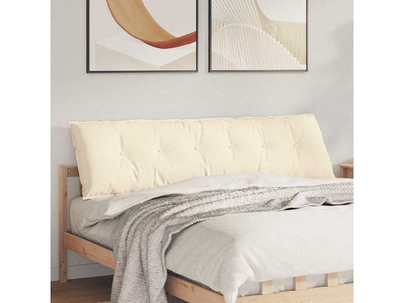  Coussin de dos, coussin de dossier crème 180 x 50 cm tissu en velours côtelé cf54625  - Conforama B