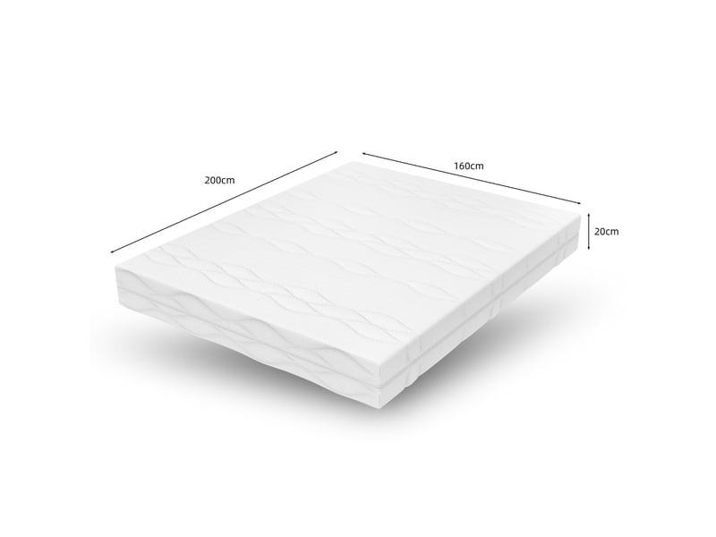  Matelas 160x200 cm, ressorts ensachés h3, 7 zones, 20 cm, certifié oeko-tex  - Conforama C