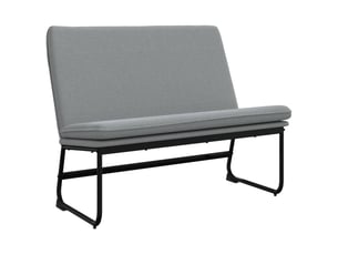 Banc chambre, banc de lit gris clair 100x75x76 cm tissu
