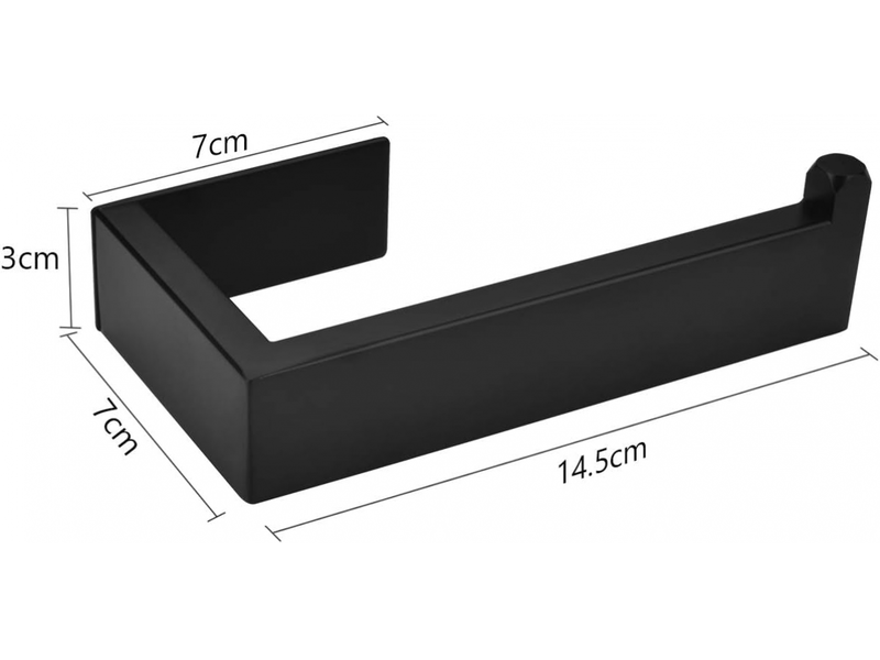  Porte-rouleau de papier toilette auto-adhésif noir en acier inoxydable 304 (sans perçage)  - Conforama D