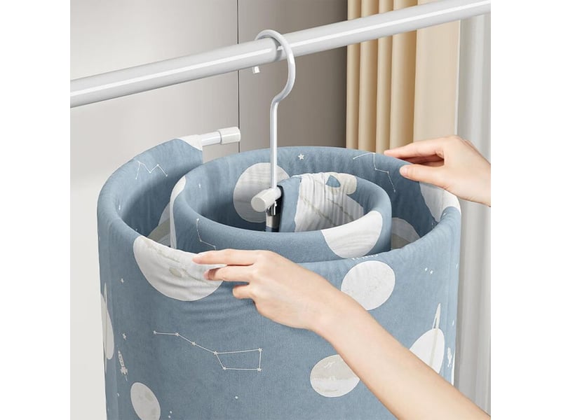 Lot de 2 cintres ronds en spirale pour draps, peu encombrants, pour couverture, en fer amovible, épais, pour drap de lit - Conforama D