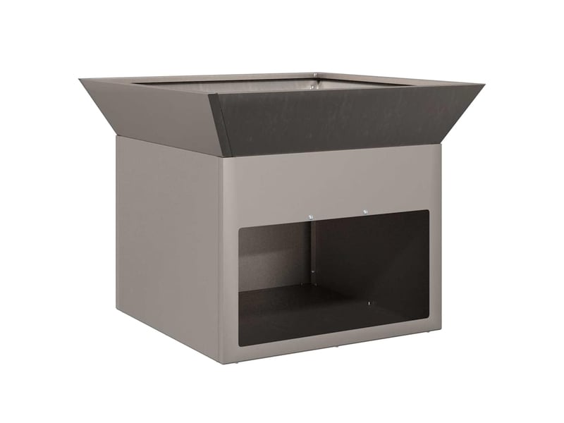  Brasero exterieur, foyer de cheminée rouillé 50x50x40 cm acier patiné  - Conforama A