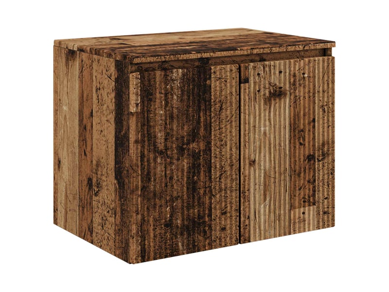  Cabinet salle de bain mural, meuble de rangement bois ancien 62.5x44.5x50 cm  - Conforama A