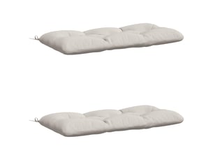Lot de 2 coussins de banc, coussins d'assise vianen 100 % polyester blanc cf57634
