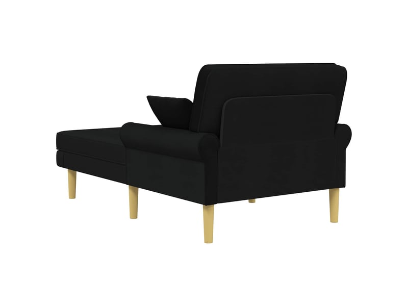  Vidaxl méridienne noir tissu  - Conforama E