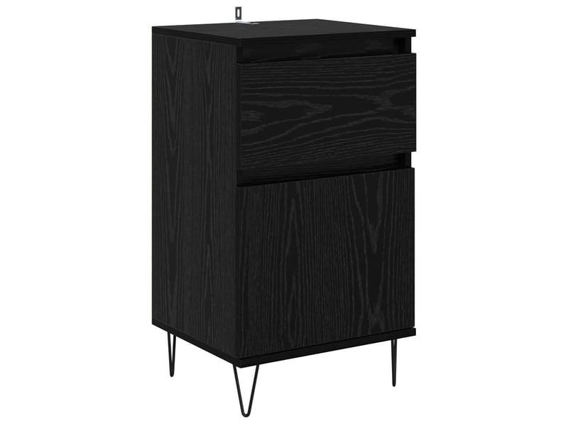  Buffet - bahut - meuble de rangement chêne noir 35 x 40 x 70 cm bois d'ingénierie  - Conforama A