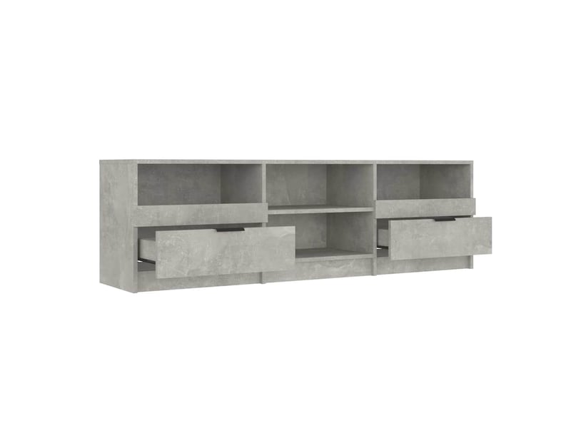  Meuble tv - banc tv - meuble de rangement gris béton 150x33,5x45 cm bois d'ingénierie  - Conforama E