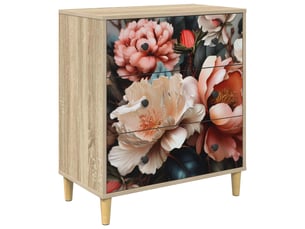Commode 1 tiroir(s)    <strong></strong> <strong></strong> coloris bois clair largeur 66 cm