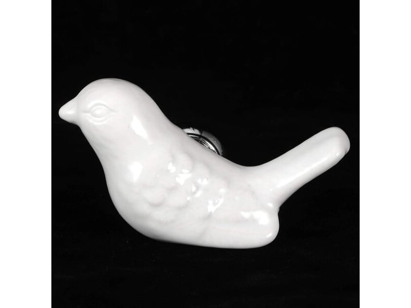  Set de 4 poignées en céramique en forme d'oiseau blanc, poignées diy pour portes, tiroirs et cuisine  - Conforama A