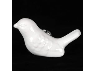Set de 4 poignées en céramique en forme d'oiseau blanc, poignées diy pour portes, tiroirs et cuisine