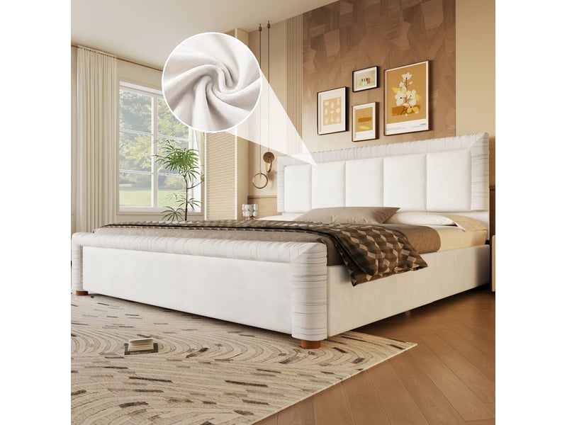  Lit double 180x200 avec 2 tiroirs de rangement evryae  - Conforama C