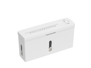 Destructeur de documents 35.5x9.5x18 cm microcoupe p-5 portable blanc