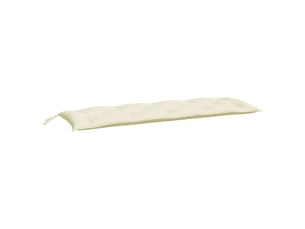 Coussin de banc de jardin, coussin d'assise blanc crème 150x50x7 cm tissu oxford cf52664