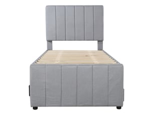 Lit gigogne 90x200 cm MAISONORA coloris gris
