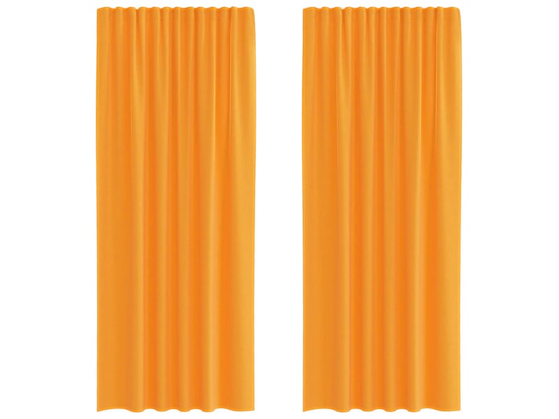  Lot de 2 rideaux en voile, voilages à œillets orange cf44280  - Conforama A