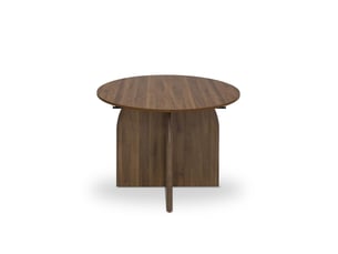 Table à manger ronde extensible 110150cm en mdf finition noyer zelie