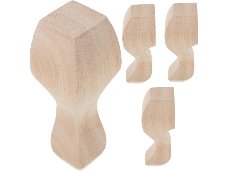  4 pièces sculptés pour table basse cabinet chevet canapé élégance européenne installation facile  - Conforama A