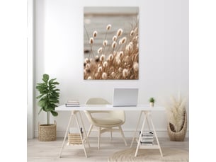 Tableau décoration murale impression sur toile fleurs fleurs sauvages beige - 40x60 cm - tableau décoration murale chambre et salon