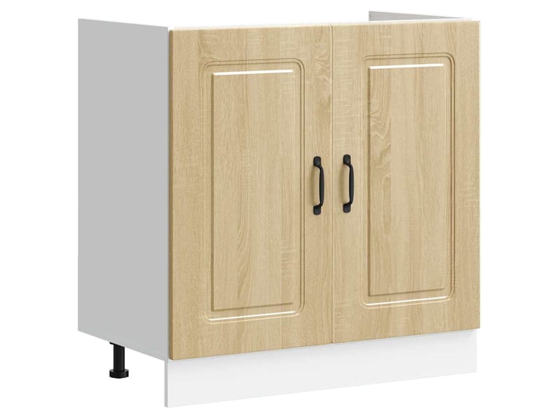  Meuble de rangement, armoire de cuisine kalmar chêne sonoma 80x46x81,5cm  - Conforama D