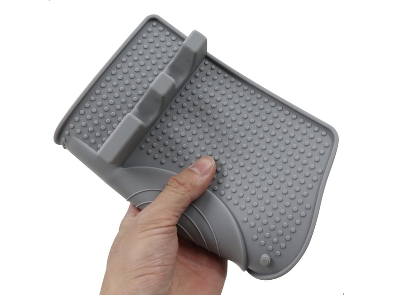  25,5x19cm, gris repose cuillère porte ustensiles support - en silicone, garder les plans de travail la cuisine ordre, pour cuillères louche pinces spa A-G-002668 - Conforama D
