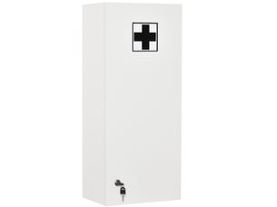 Armoire à pharmacie murale 30 x 20 x 70 cm blanche en panneau de particules, verrouillable à clé